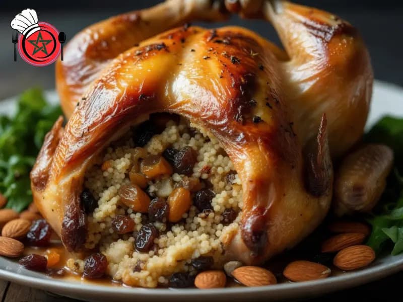 Chicken Stuffed with Couscous Raisins & Almonds