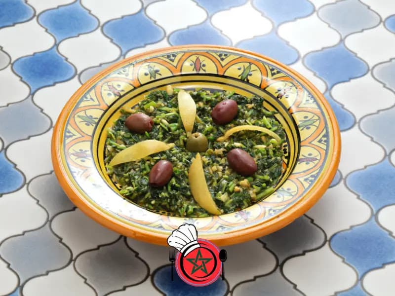 Moroccan Spiced Mallow Salad "Bakoula"