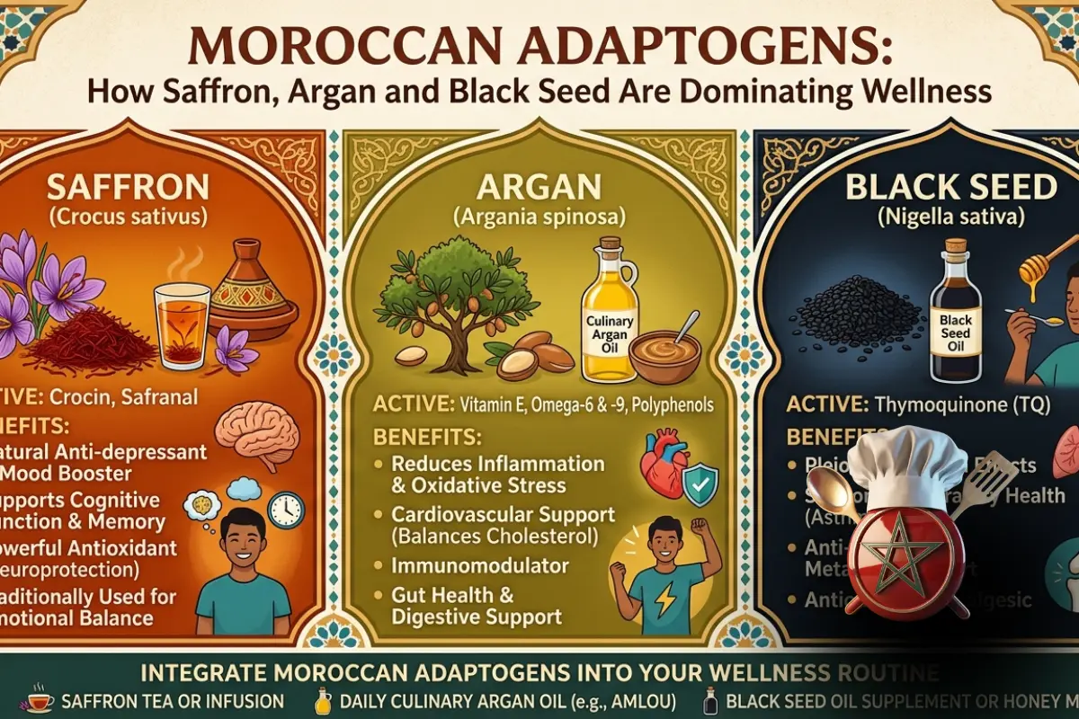 Moroccan Adaptogens: How Saffron, Argan and Black Seed Are Dominating Wellness