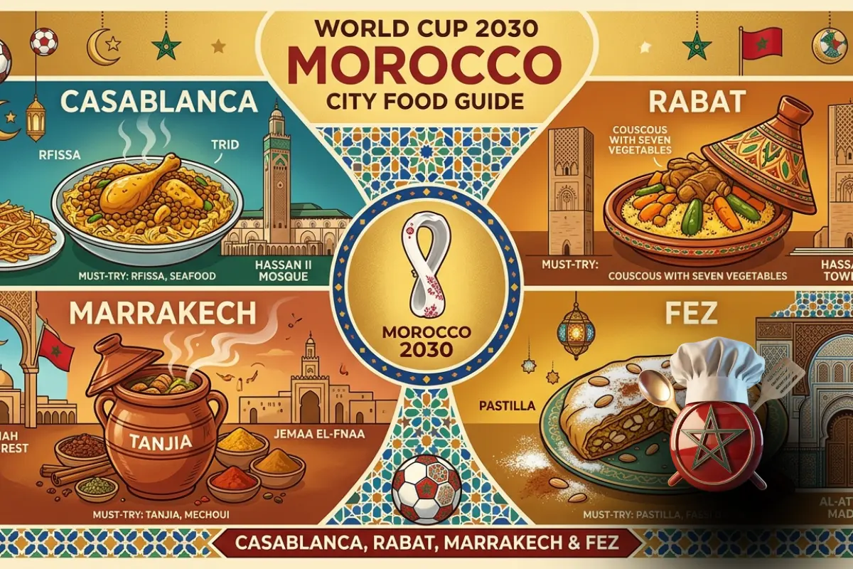 World Cup 2030 Morocco City Food Guide: Casablanca, Rabat, Marrakech and Fez
