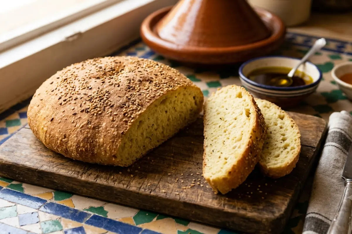 Moroccan Bread with Cumin and Sesame