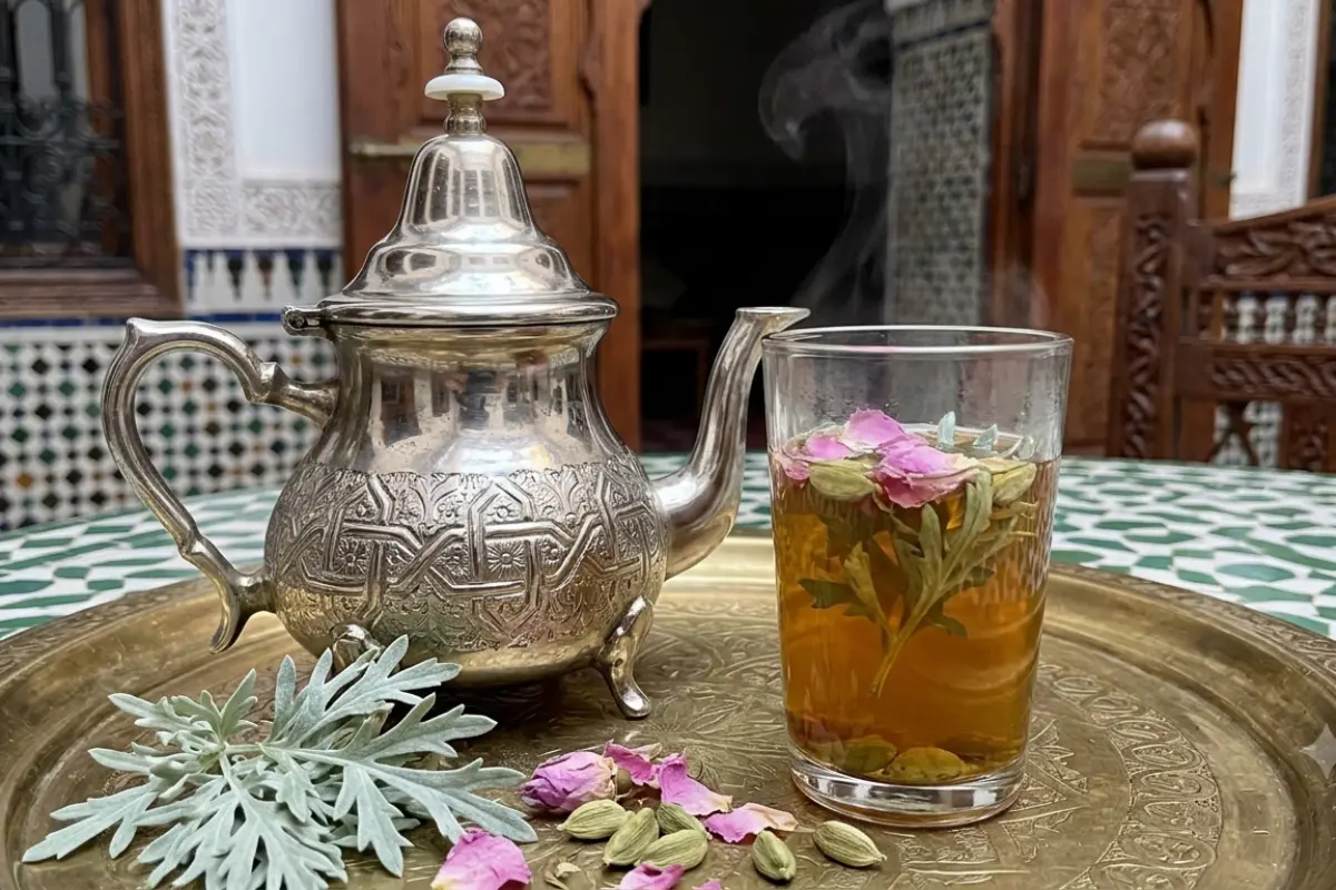 Absinthe Tea with Rose and Cardamom