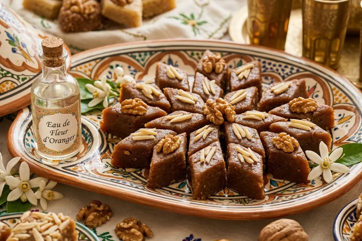 Walnut Halwa with Orange Blossom Water