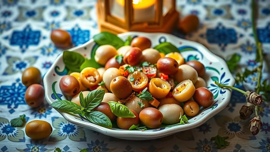 Fliou Salad with Green Olives