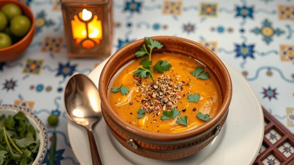 Freekeh Soup with Cilantro and Cumin