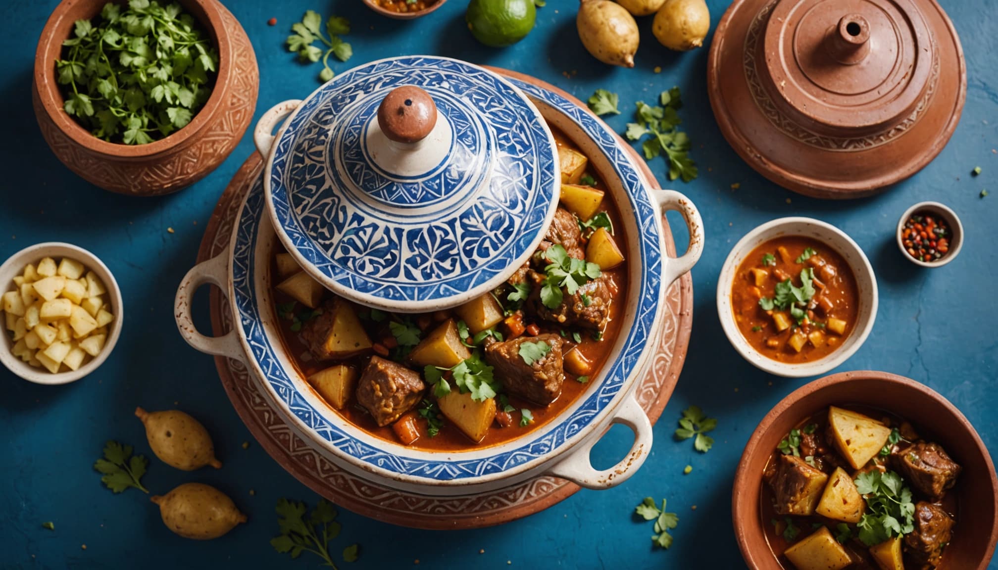 Lamb Tagine with Potatoes and Cilantro