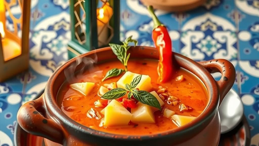 Rustic Village Soup with Red Pepper
