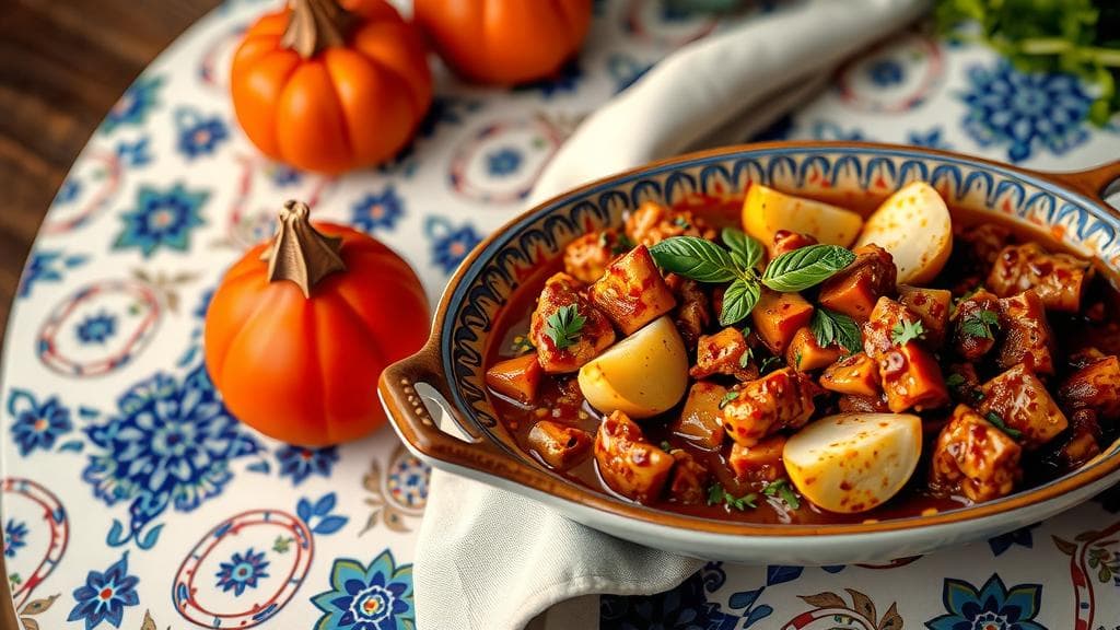 Spicy Zaalouk with Roasted Garlic