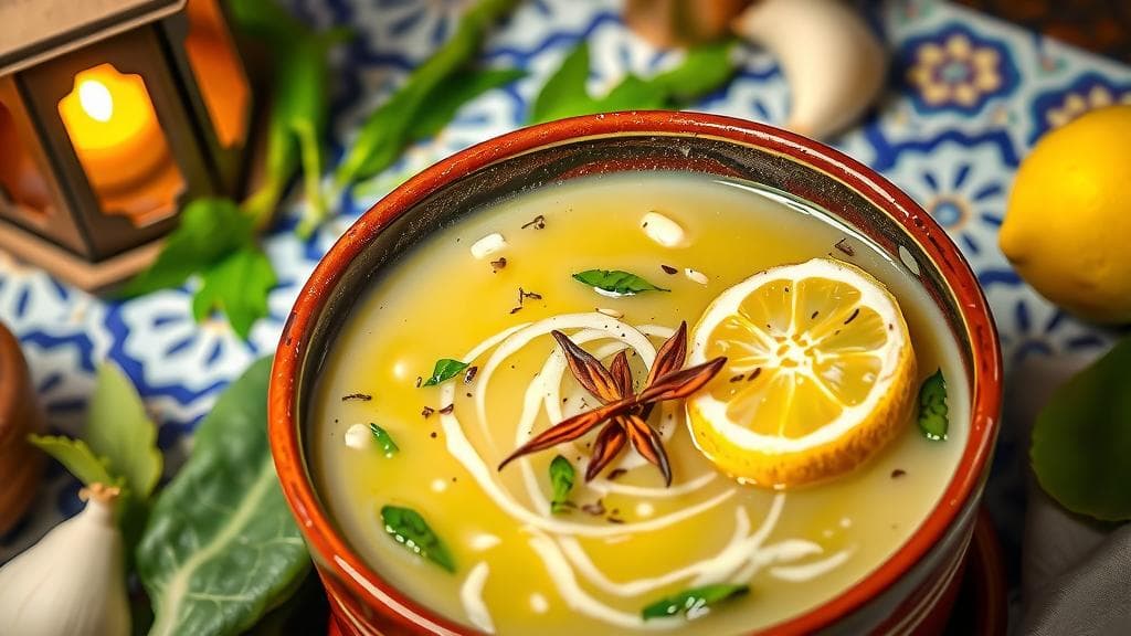 Swiss Chard Soup with Garlic and Lemon