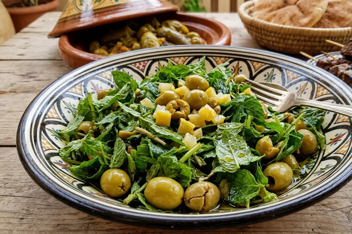 Fliou Salad with Green Olives