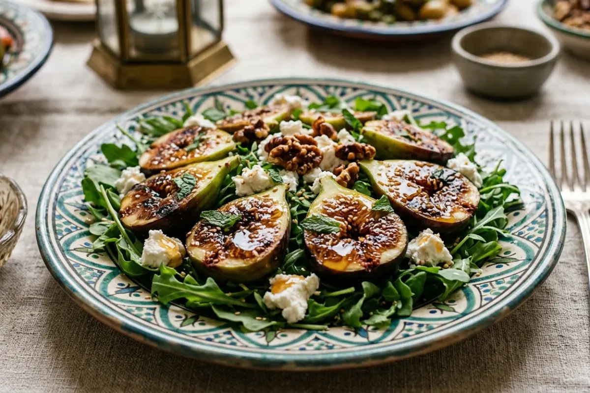 Grilled Figs and Honey Salad