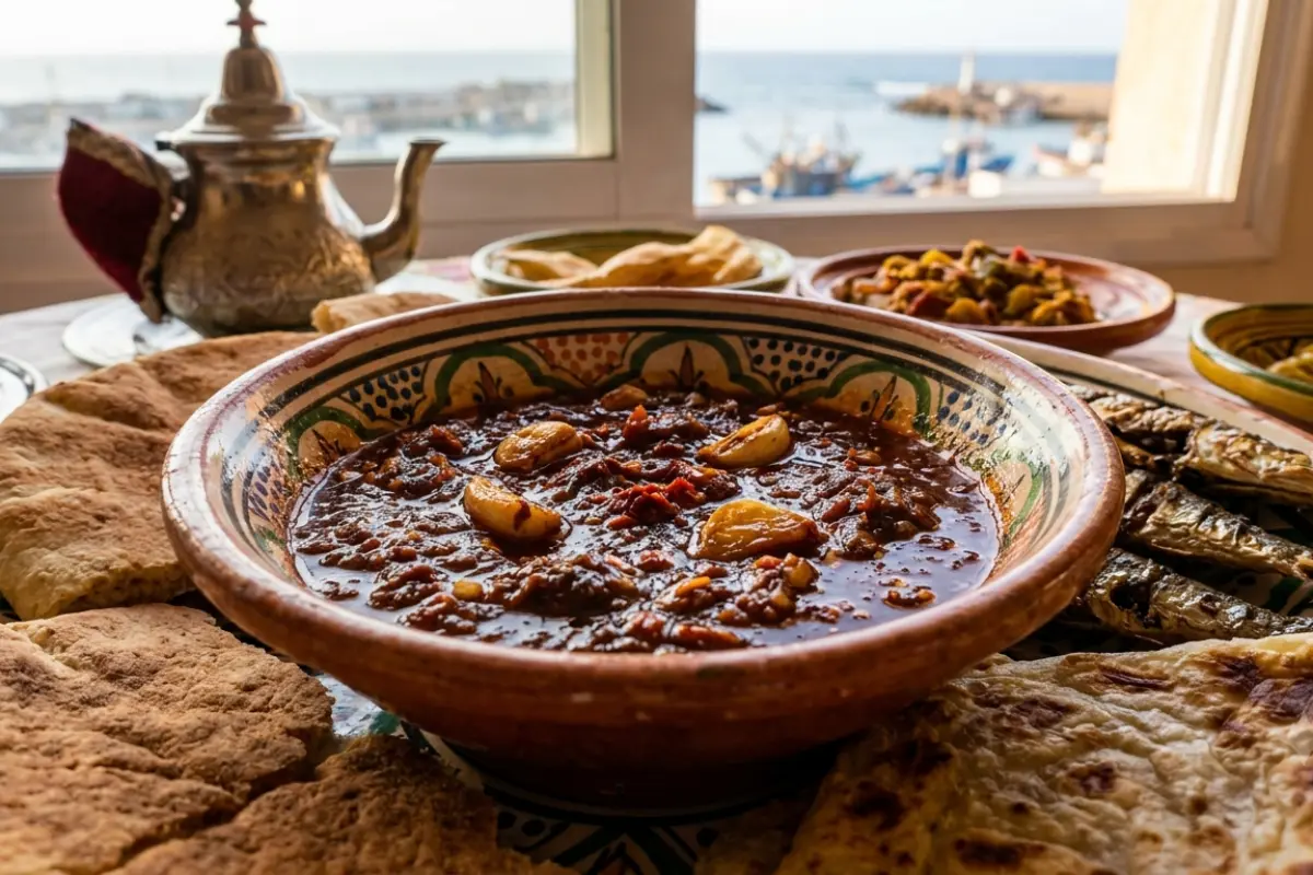 Mehyawa with Garlic and Harissa