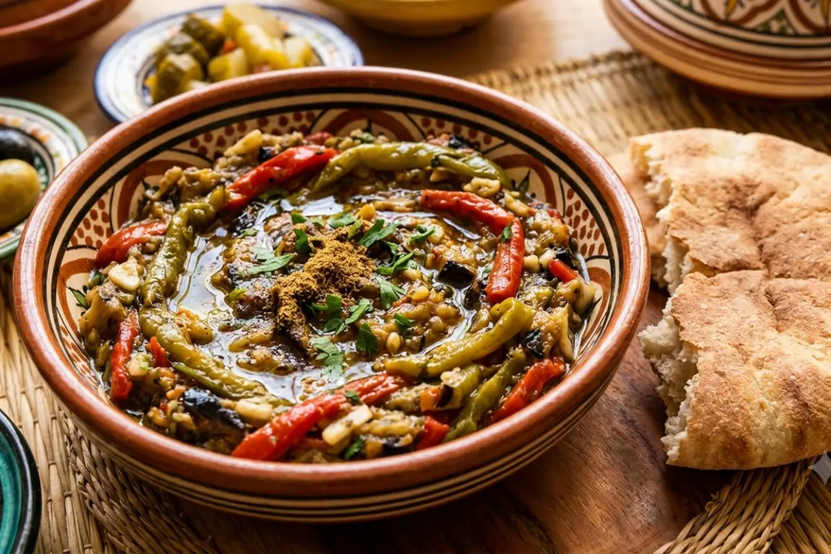 Roasted Eggplant with Pepper and Garlic