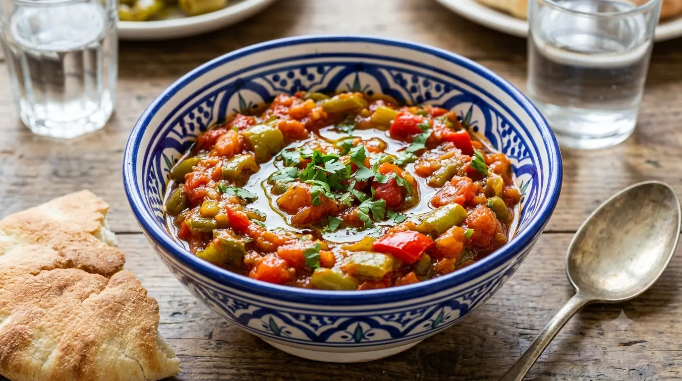 Taktouka with Tomatoes and Peppers