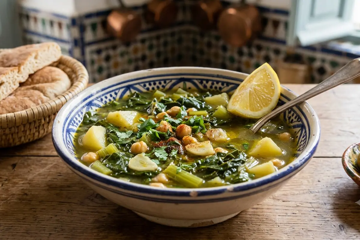 Swiss Chard Soup with Garlic and Lemon