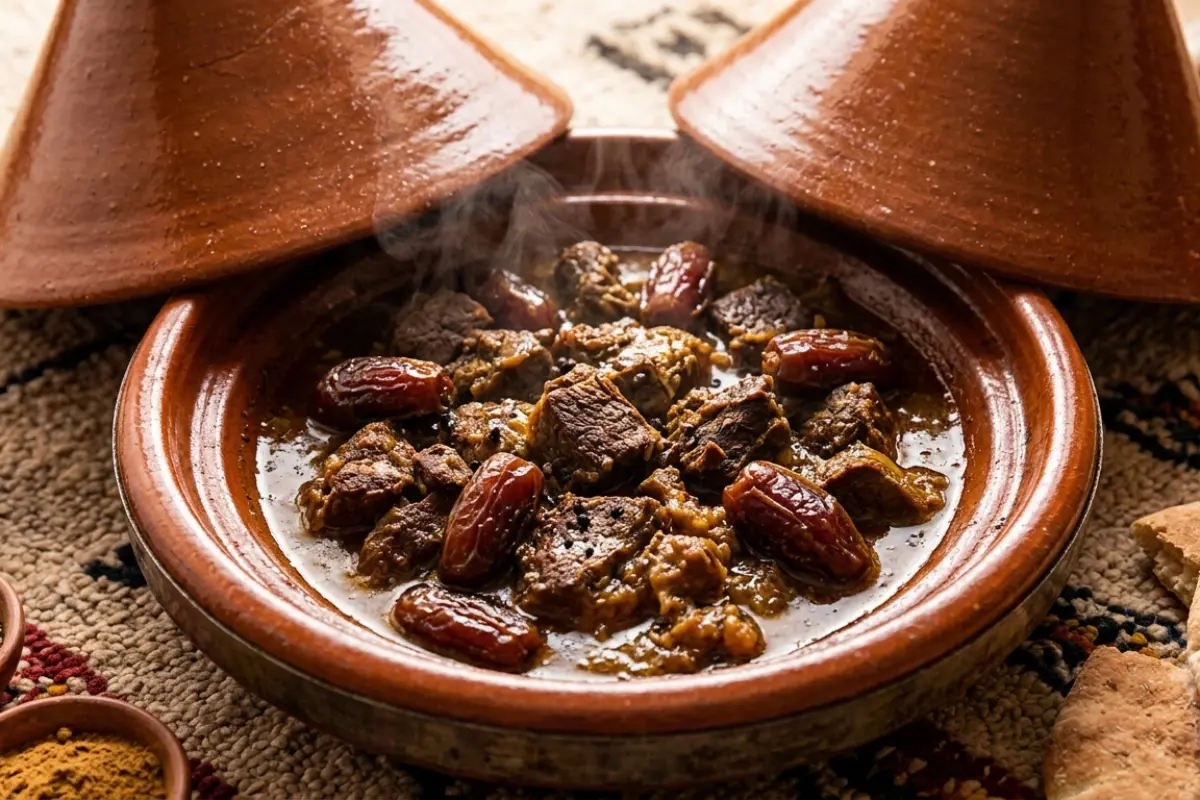Camel Tagine with Dates and Pepper