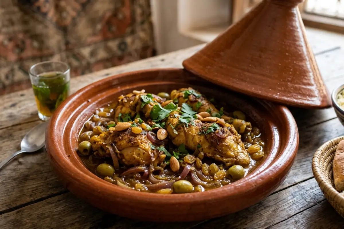 Chicken Tagine with Raisins and Spices