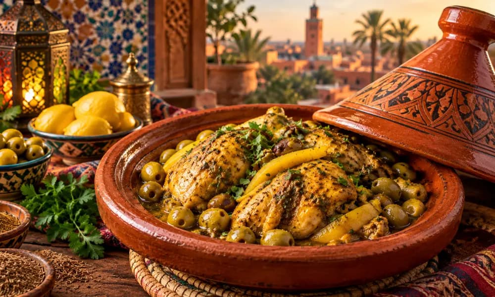 Chicken Tagine with Cumin and Olives