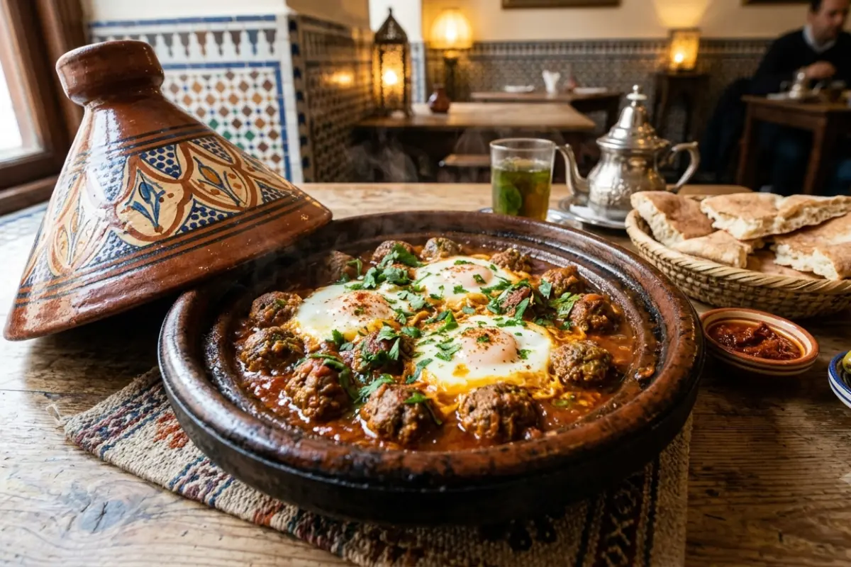 Spiced Kefta Tagine with Eggs