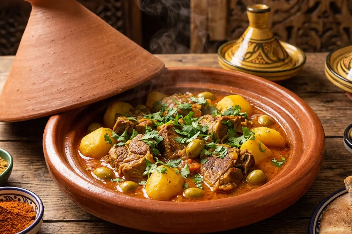 Lamb Tagine with Potatoes and Cilantro
